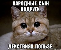 народные. сын подруги. действиях. пользе.