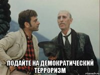  подайте на демократический терроризм