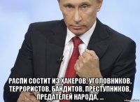  распи состит из хакеров, уголовников, террористов, бандитов, преступников, предателей народа, ...