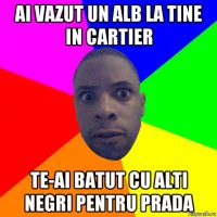 ai vazut un alb la tine in cartier te-ai batut cu alti negri pentru prada