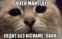 вхен майт(д) ходит без nicname "dark"