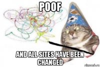 poof and all sites have been changed