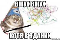 вжух вжух котя в здании