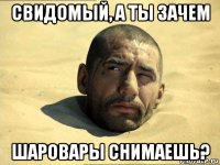 свидомый, а ты зачем шаровары снимаешь?