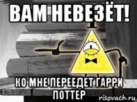 вам невезёт! ко мне переедет гарри поттер