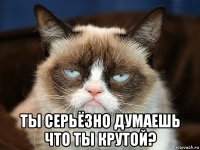  ты серьёзно думаешь что ты крутой?