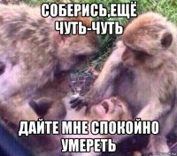 соберись,ещё чуть-чуть дайте мне спокойно умереть
