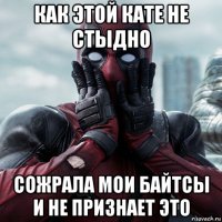 как этой кате не стыдно сожрала мои байтсы и не признает это