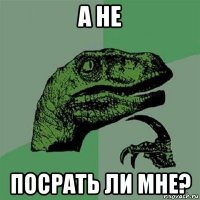 а не посрать ли мне?