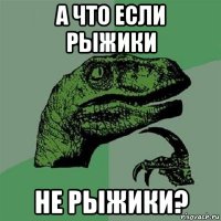 а что если рыжики не рыжики?