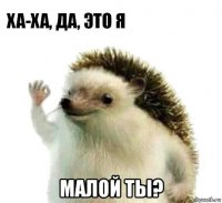  малой ты?