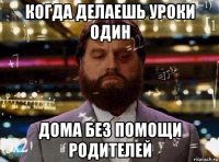 когда делаешь уроки один дома без помощи родителей