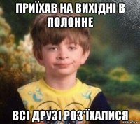 приїхав на вихідні в полонне всі друзі роз'їхалися