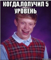 когда,получил 5 уровень 