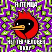 я птица нет ты человек okay*