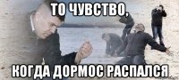 то чувство, когда дормос распался