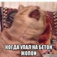  когда упал на бетон жопой