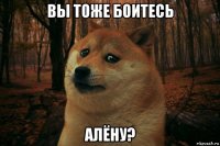 вы тоже боитесь алёну?