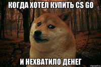 когда хотел купить cs go и нехватило денег