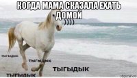 когда мама сказала ехать домой 