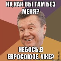 ну,как вы там без меня? небось,в евросоюзе, уже?