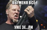 вы меня все уже зе...ли