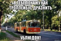 я тебе покажу как троллейбус дразнить ублюдок!