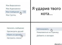 Я ударив твого кота...