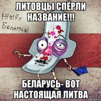 литовцы спёрли название!!! беларусь- вот настоящая литва