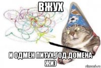 вжух и одмен питух,год домена жи)