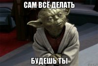 сам всё делать будешь ты