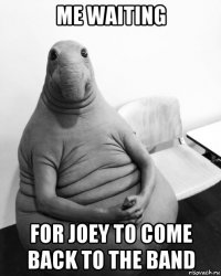 me waiting for joey to come back to the band