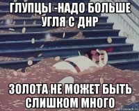 глупцы -надо больше угля с днр золота не может быть слишком много