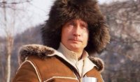 Создать мем Путин в шапке