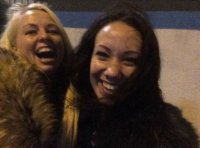 Создать мем Two girls laughting