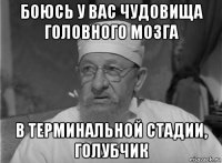 боюсь у вас чудовища головного мозга в терминальной стадии, голубчик