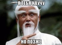 я тебя научу но позже