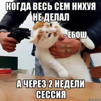 когда весь сем нихуя не делал а через 2 недели сессия