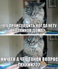 что происходить когда нету хозяинов дома? ничего а что такой вопрос лехкий???