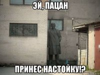 эй, пацан принес настойку!?