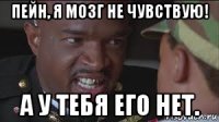 пейн, я мозг не чувствую! а у тебя его нет.