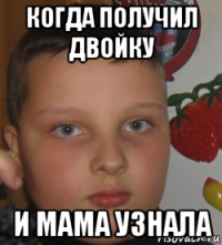 когда получил двойку и мама узнала