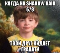 когда на shadow raid 6/8 твой друг кидает гранату