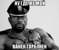 ну где же мой ванек горбунек