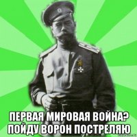  первая мировая война? пойду ворон постреляю