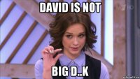 david is not big d..k