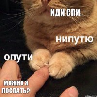 Иди спи. Можно я поспать?