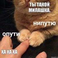 ты такой милашка. ха ха ха