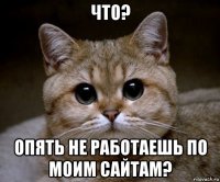 что? опять не работаешь по моим сайтам?