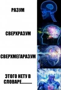 Разум сверхразум сверхмегаразум этого нету в словаре...........